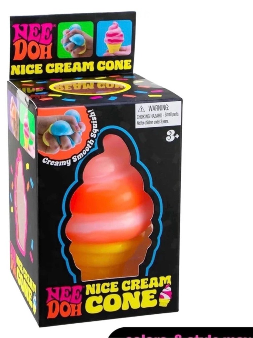 Needoh Nice Cream Cone Squeeze Toy, Random Color